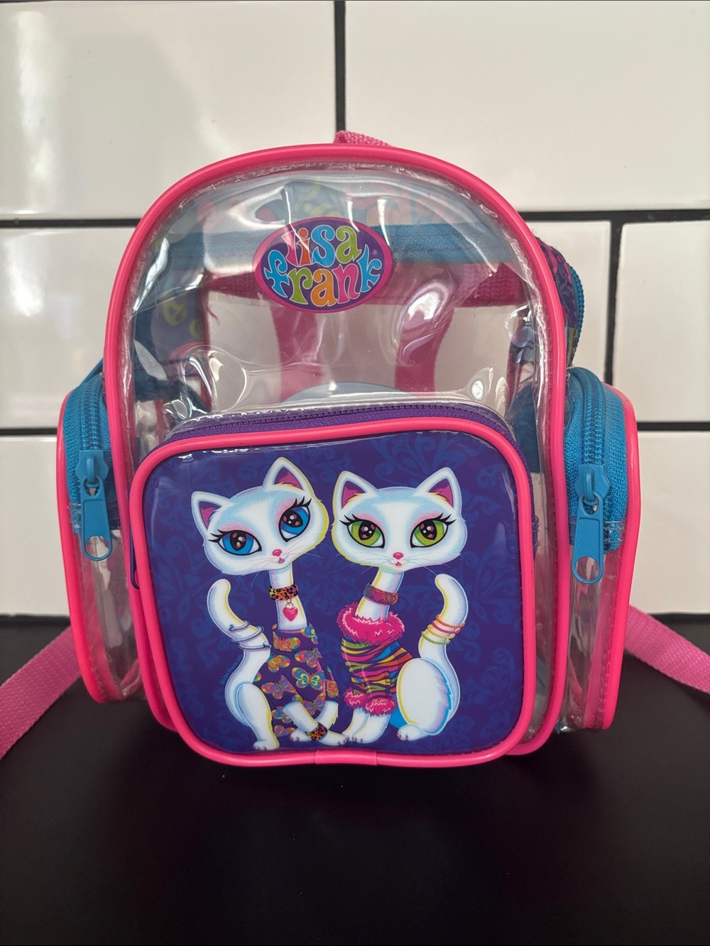 Lisa Frank Roxie & Rollie Clear Mini Backpack